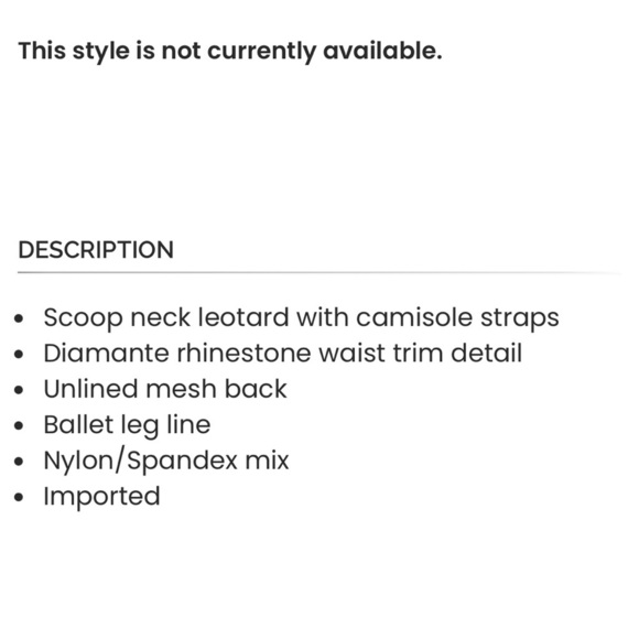 Bloch Diamanté light blue size 6X/7 mesh back dance Leotard Girls - Picture 9 of 9